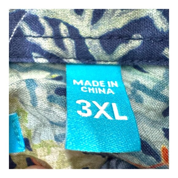 Tori Richard Mens 3XL Blue Ocean Shirt Hawaiian Under The Sea Coral Octopus Camp - Picture 4 of 5